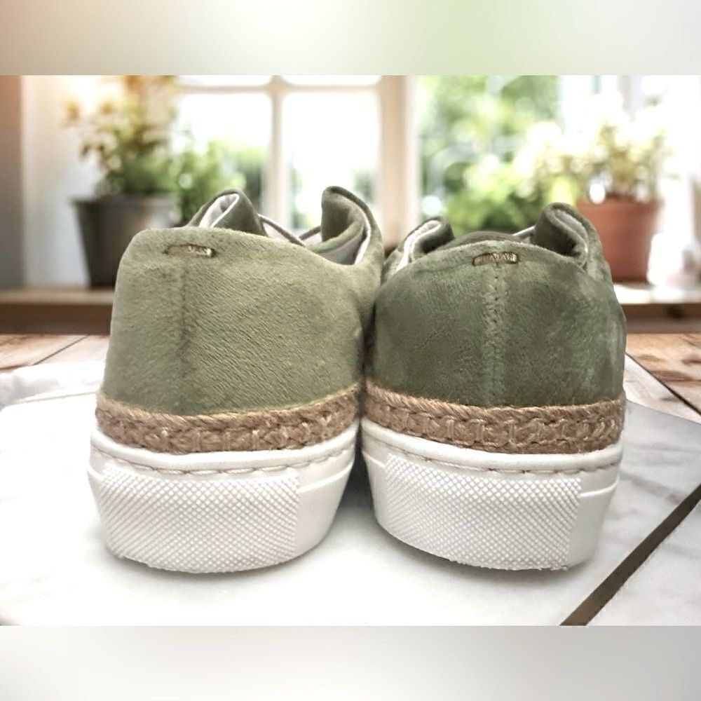 PAJAR Canada Espadrille Jade Green Velvet Sneakers Size 40 - Picture 10 of 15